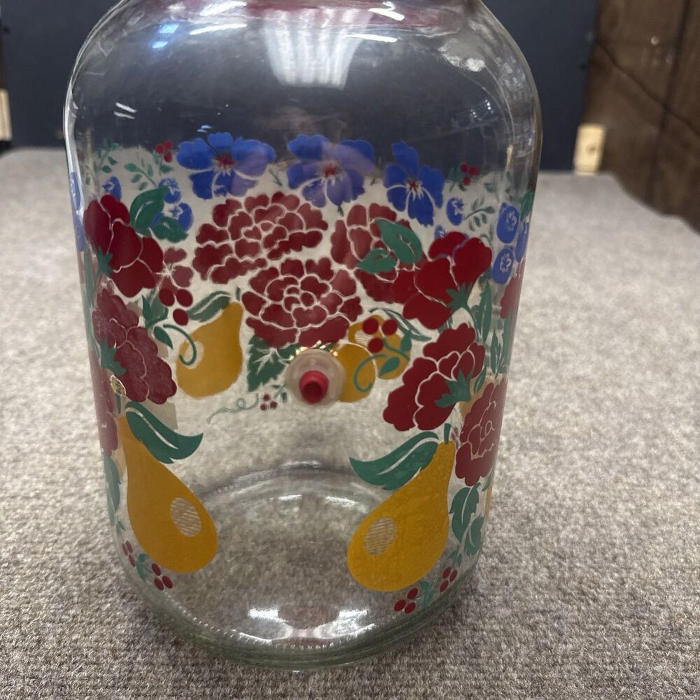 Vintage Anchor Hocking Glass Beverage Dispenser Sun Tea 90’s - Picture 4 of 9